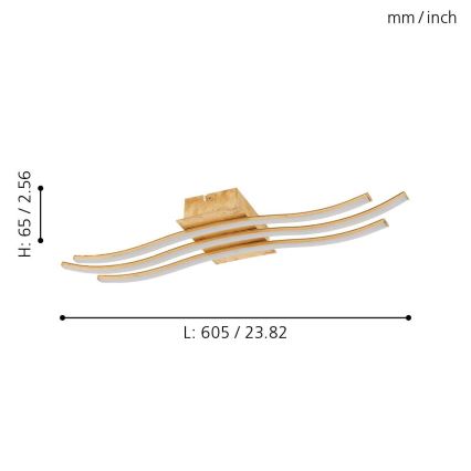 Eglo 97743 - LED nadometni lestenec MIRAFLORES 3xLED/8,6W/230V