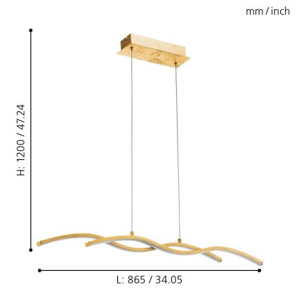 Eglo - LED Lestenec na vrvici 2xLED/8,5W/230V