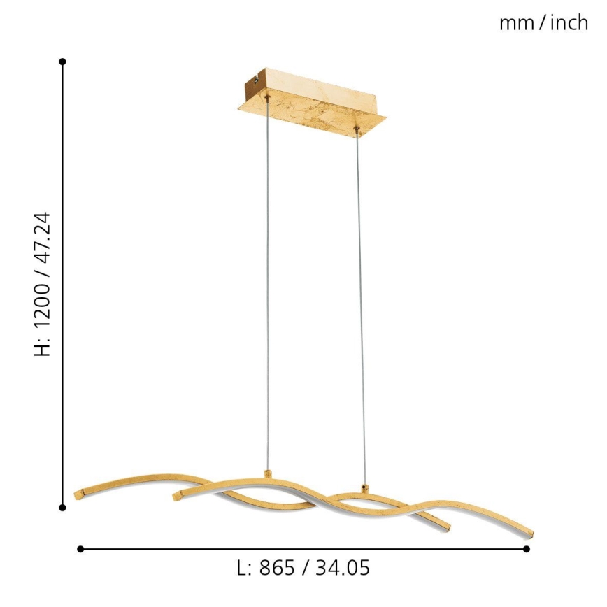 Eglo - LED Lestenec na vrvici 2xLED/8,5W/230V