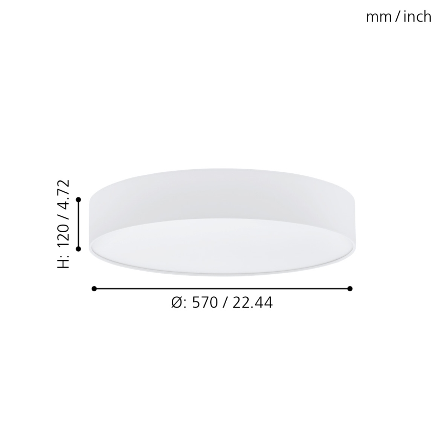Eglo - LED Zatemnitvena stropna svetilka LED/40W/230V + Daljinski upravljalnik