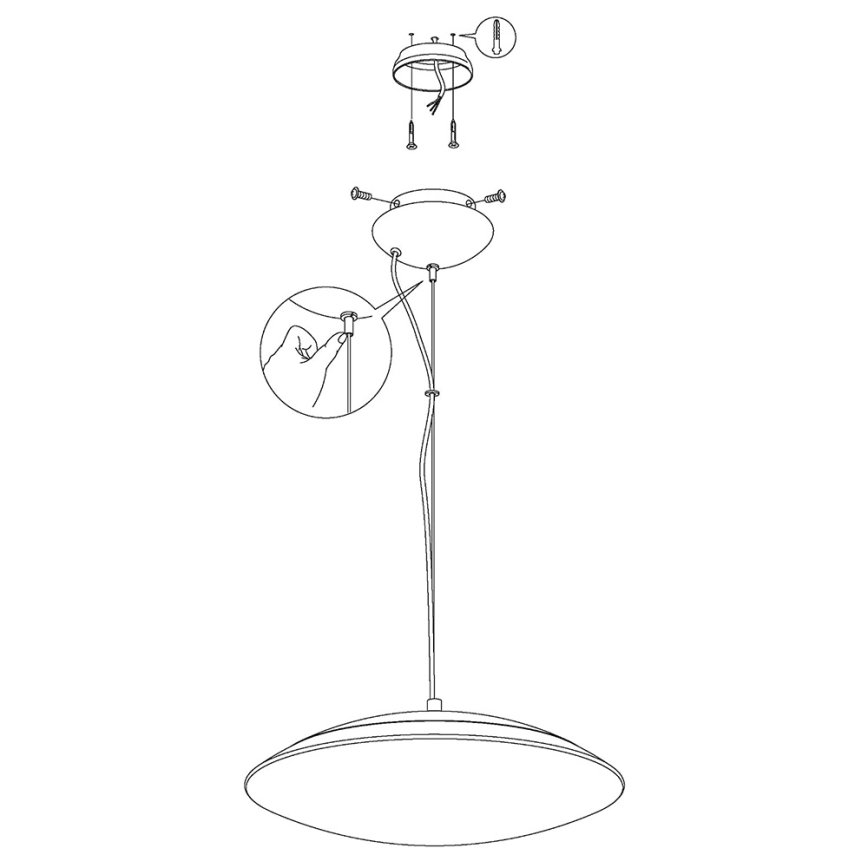 Eglo 97812 - LED RGB lestenec na kablu z možnostjo zatemnitve FRATTINA-C LED/27W/230V