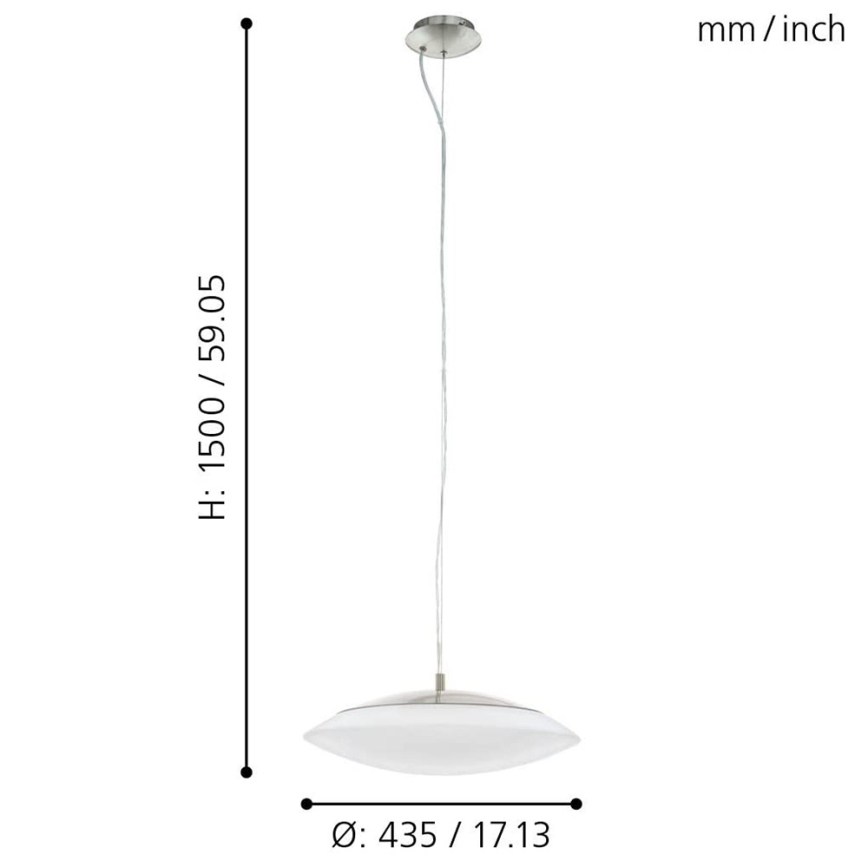 Eglo 97812 - LED RGB Zatemnitveni lestenec na vrvici FRATTINA-C 1xLED/27W/230V