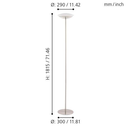 Eglo 97814 - LED RGB Zatemnitvena talna svetilka FRATTINA-C 1xLED/18W/230V