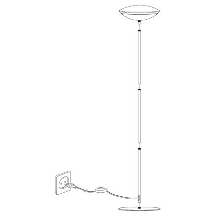 Eglo 97814 - LED RGB zatemnjiva talna svetilka FRATTINA-C 1xLED/18W/230V