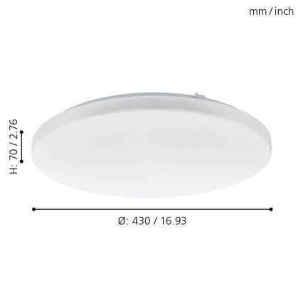 Eglo - LED Stropna svetilka LED/33,5W/230V