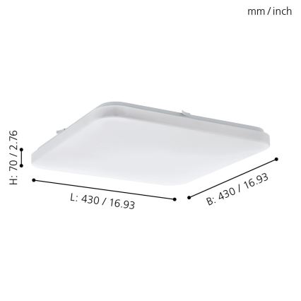 Eglo - LED Stropna svetilka LED/33,5W/230V