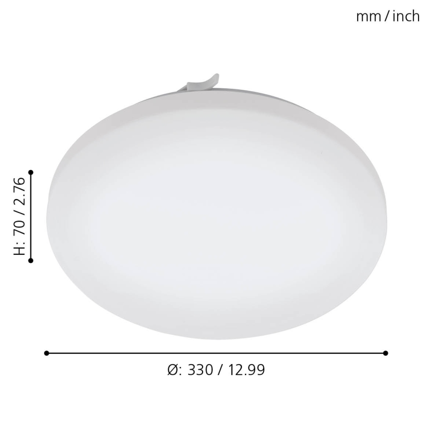 Eglo - LED Kopalniška stropna svetilka LED/17,3W/230V IP44