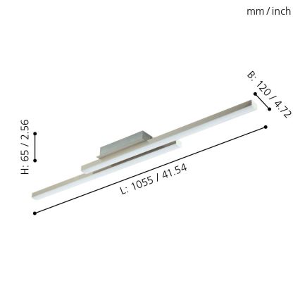 Eglo - LED RGB Zatemnitveni lestenec FRAIOLI-C 2xLED/17W/230V