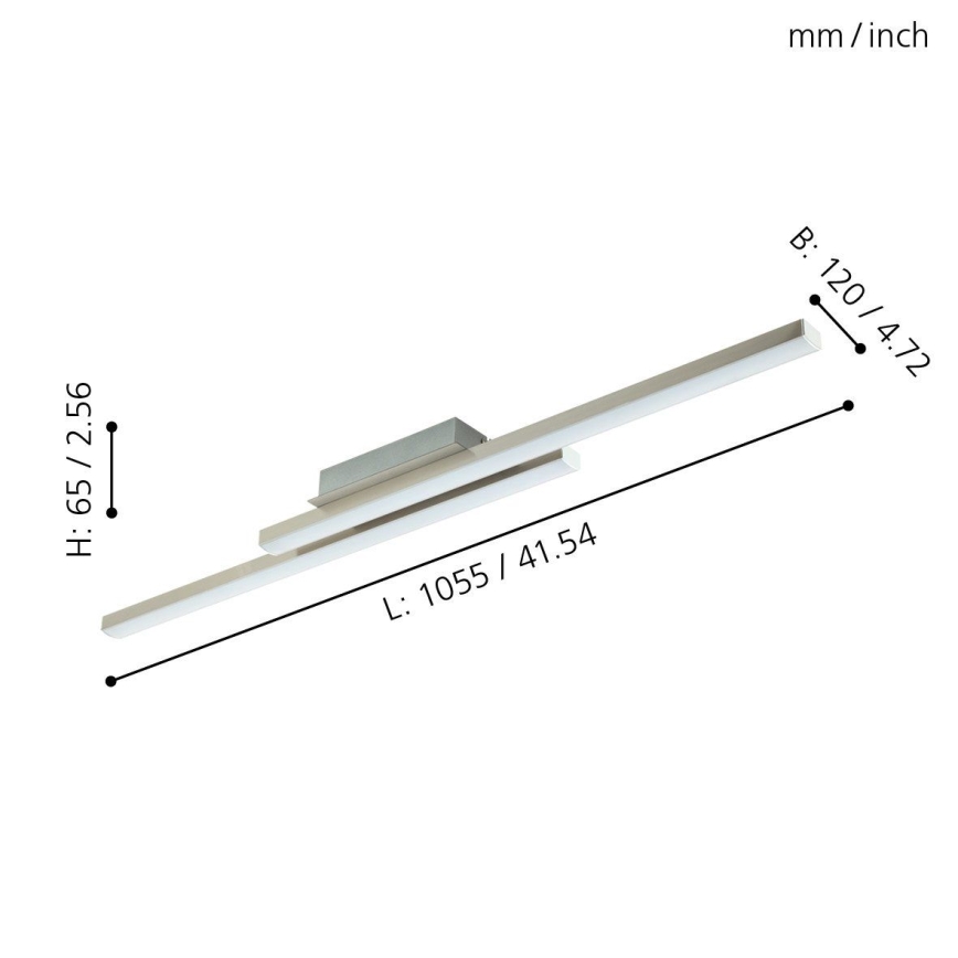Eglo - LED RGB zatemljiv pritrjen stropni lestenec FRAIOLI-C LED/34W/230V