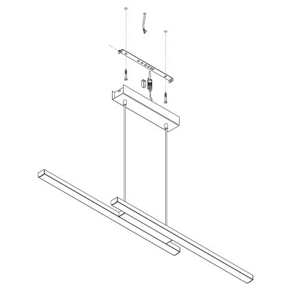 Eglo - LED RGB zatemljiv lestenec na kablu FRAIOLI-C LED/34W/230V