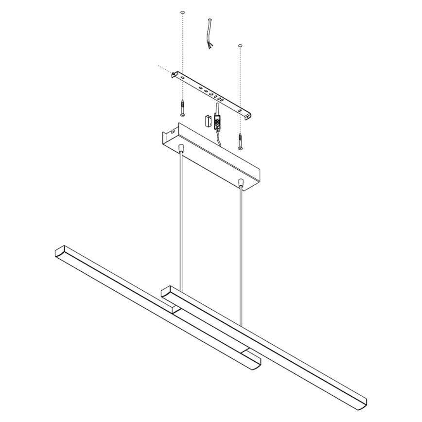 Eglo - LED RGB zatemljiv lestenec na kablu FRAIOLI-C LED/34W/230V