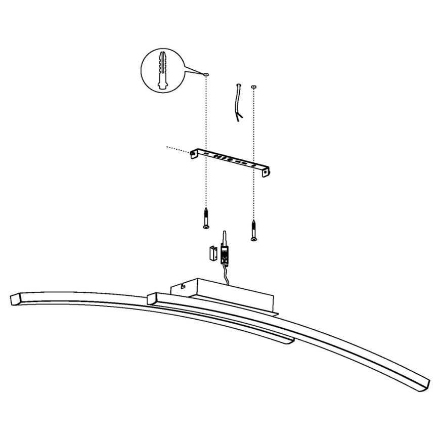 Eglo 97909 - LED RGB zatemljiv pritrjen stropni lestenec FRAIOLI-C 2xLED/17W/230V