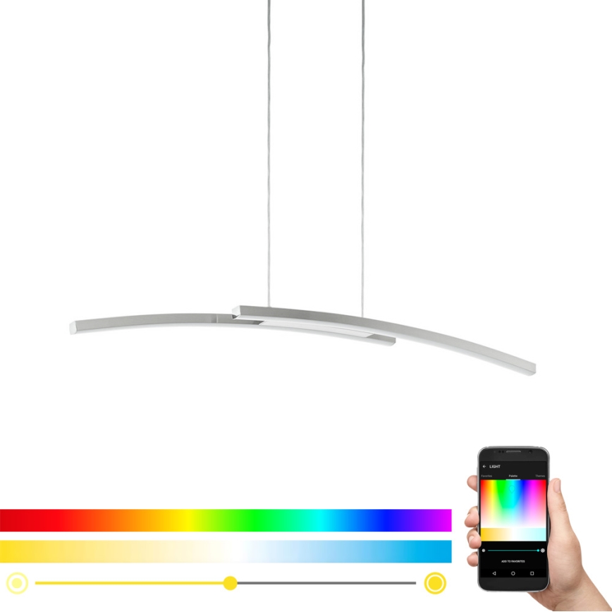 Eglo - LED RGB Zatemnitveni lestenec na vrvici FRAIOLI-C 2xLED/17W/230V