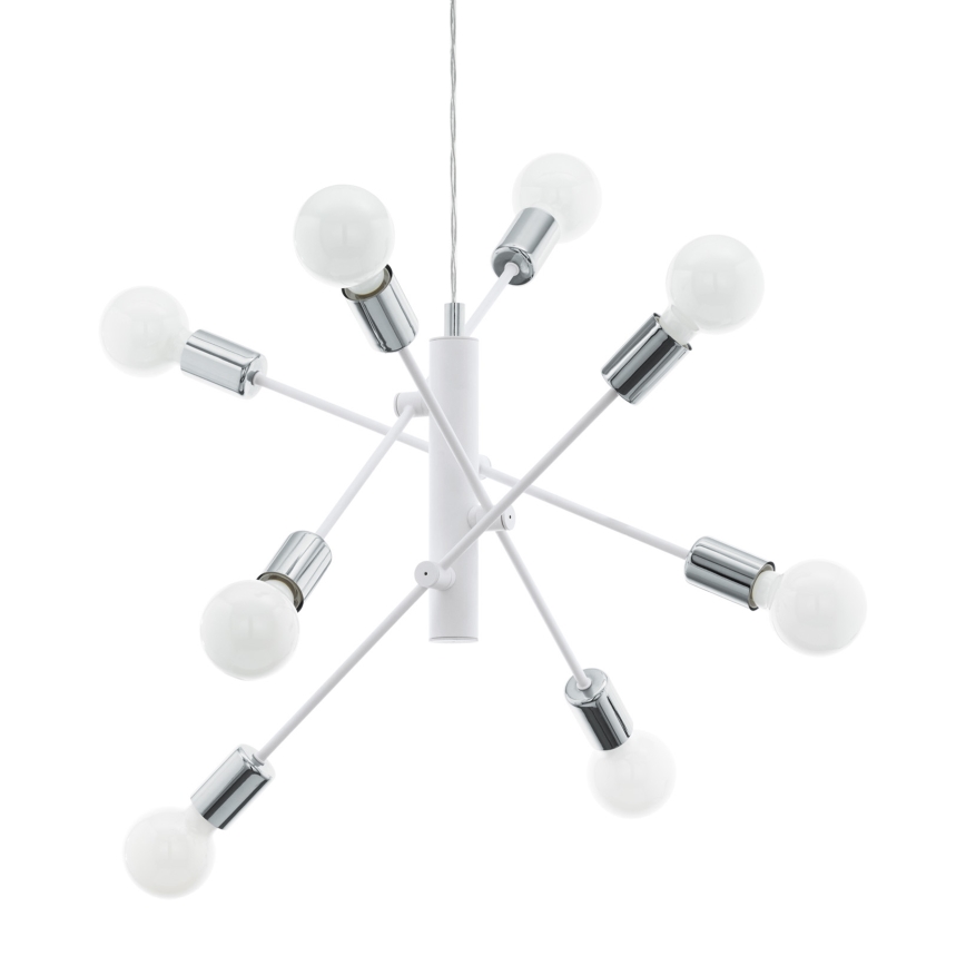 Eglo - Lestenec na vrvici 8xE27/60W/230V bel