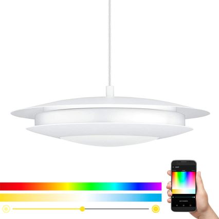 Eglo - LED RGB Zatemnitveni lestenec na vrvici MONEVA-C LED/18W/230V