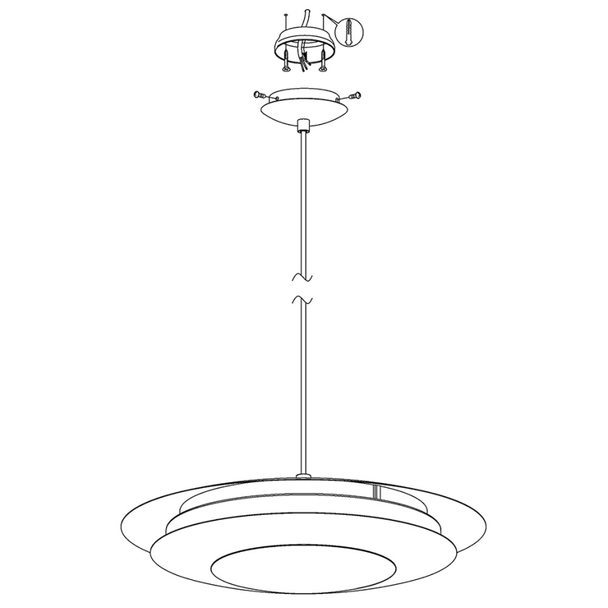 Eglo - LED RGB Zatemnitveni lestenec na vrvici MONEVA-C LED/18W/230V