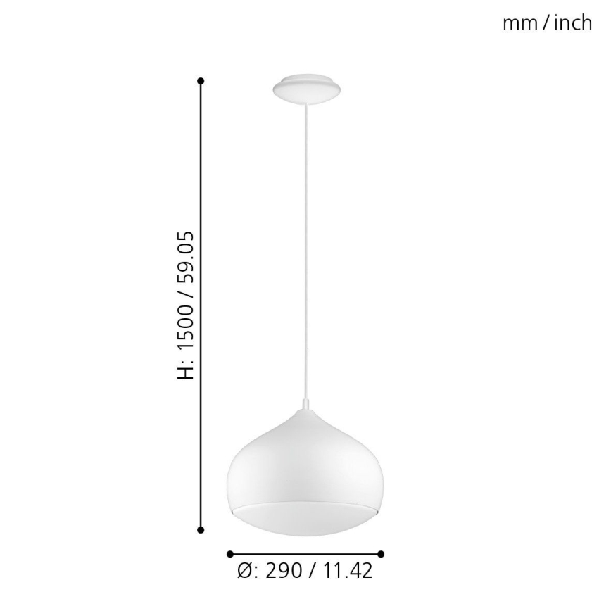 Eglo - LED RGBW Zatemnitveni lestenec na vrvici COMBA-C LED/18W/230V Bluetooth