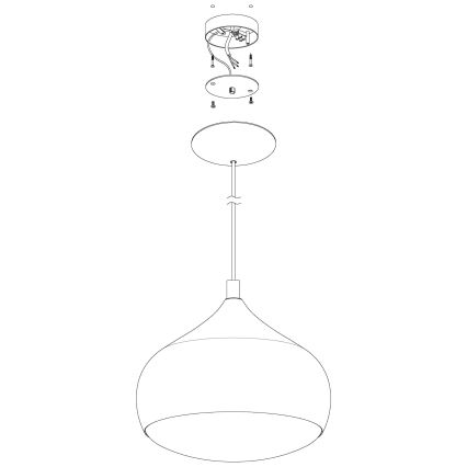 Eglo - LED RGBW Zatemnitveni lestenec na vrvici COMBA-C LED/18W/230V Bluetooth