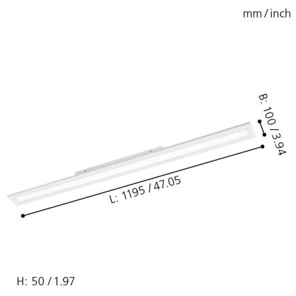 Eglo - LED RGBW Zatemnitveni panel SALOBRENA-C LED/34W/230V + Daljinski upravljalnik