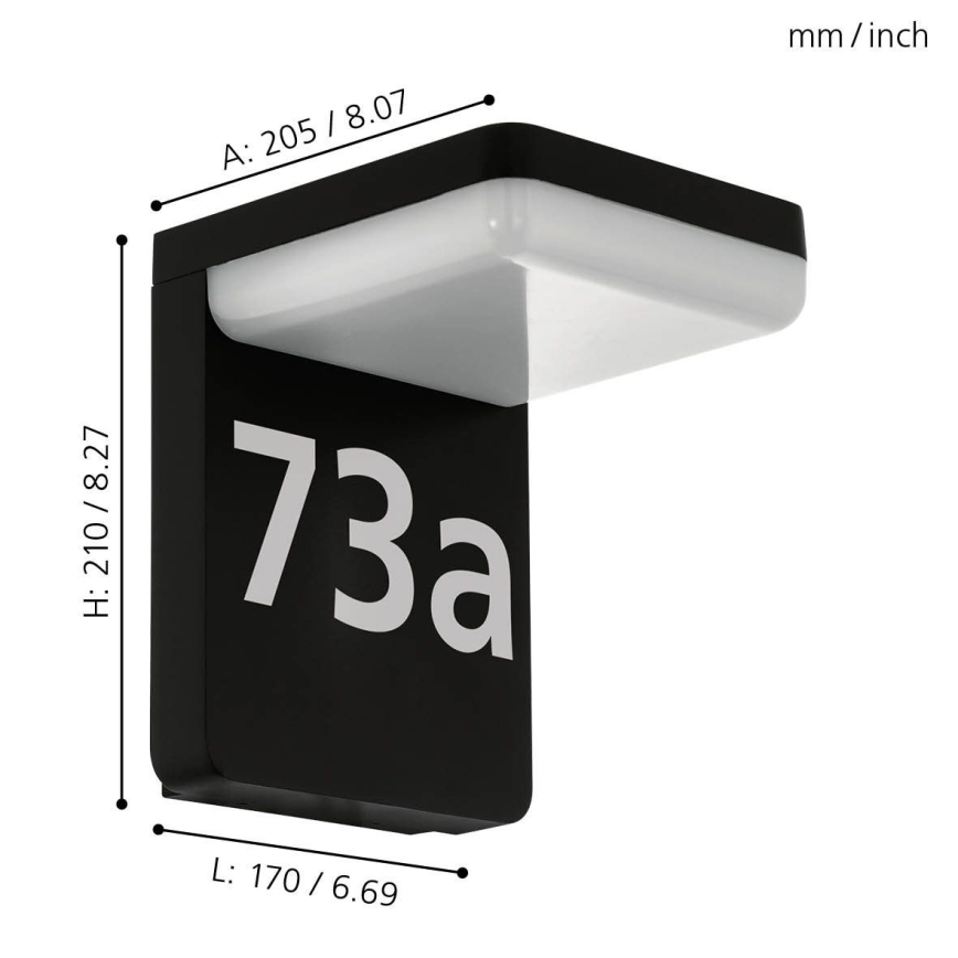 Eglo - LED Hišna številka LED/11W/230V IP44