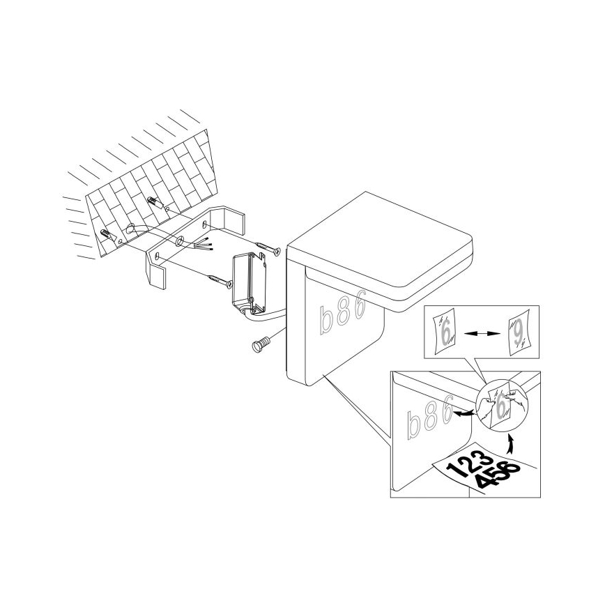 Eglo - LED Hišna številka LED/11W/230V IP44
