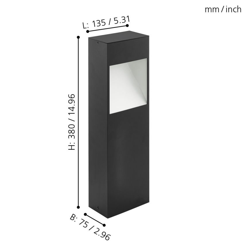 Eglo - LED Zunanja svetilka LED/10W/230V IP4višina 380