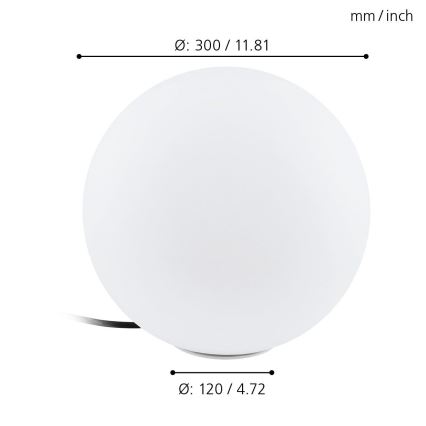 Eglo 98105 - LED RGBW Zunanja svetilka MONTEROLO-C 1xLED/9W/230V IP65 ø300
