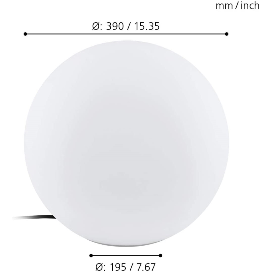 Eglo 98106 - LED RGBW Zunanja talna svetilka MONTEROLO-C 1xLED/9W/230V IP65 ø390