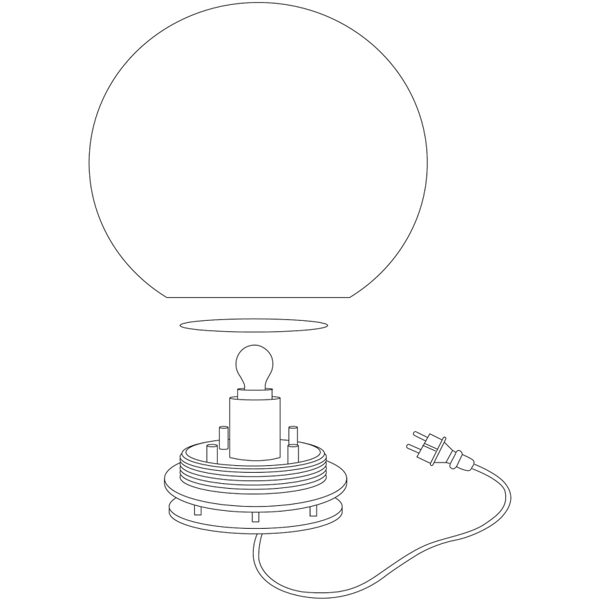 Eglo 98106 - LED RGBW Zunanja talna svetilka MONTEROLO-C 1xLED/9W/230V IP65 ø390