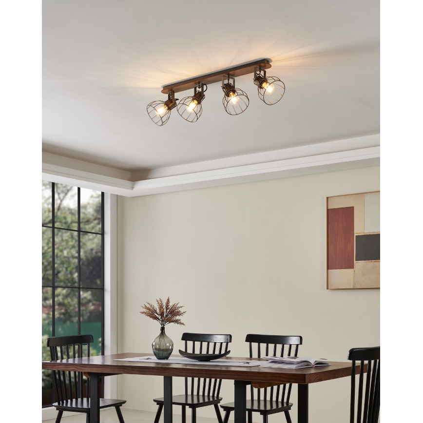 Eglo 98137 - Smerna stropna svetilka SAMBATELLO 4xE27/40W/230V