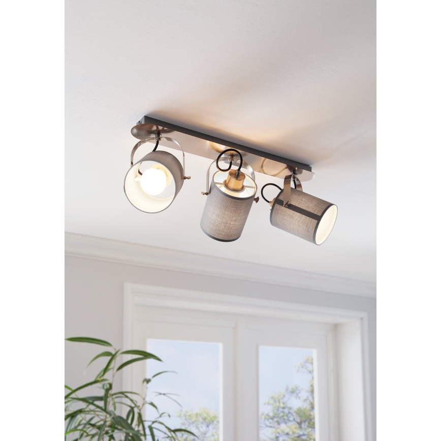 Eglo 98141 - Točkovno svetilo VILLABATE 3xE27/10W/230V