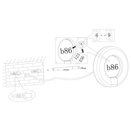 Eglo - LED Hišna številka LED/15W/230V IP44