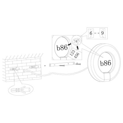 Eglo - LED Hišna številka LED/15W/230V IP44