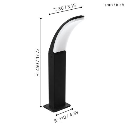 Eglo - LED Zunanja svetilka LED/11W/230V IP4višina 450