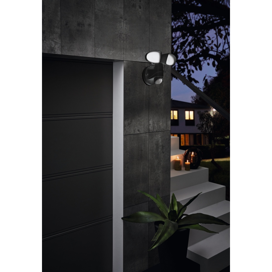Eglo - LED Zunanja svetilka s senzorjem 2xLED/7,5W/230V IP44