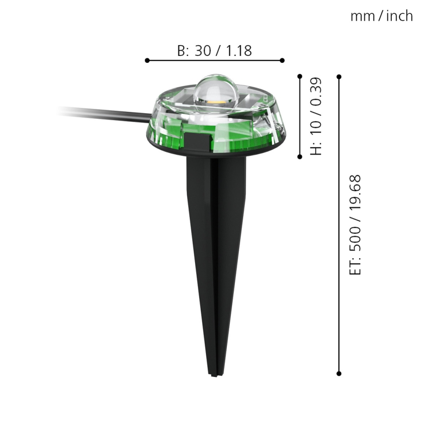 Eglo - LED zunanji dekorativni niz 9×LED 10 m IP65 topla bela