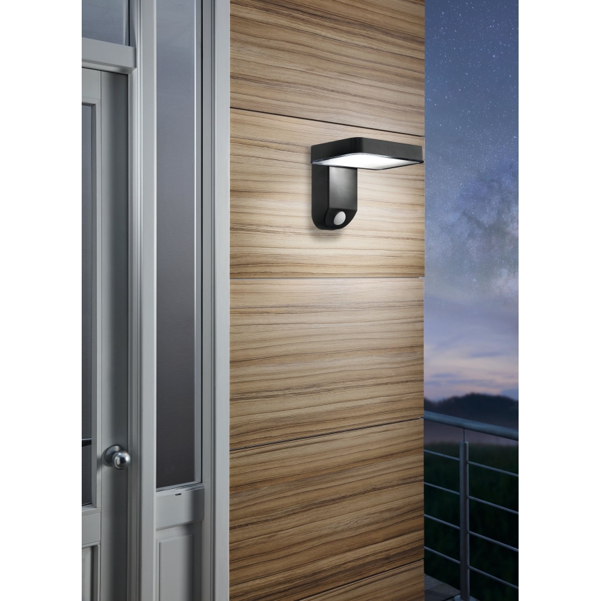 Eglo - LED solarna stenska svetilka s senzorjem LED/4,5W/3,7V 2200 mAh IP44