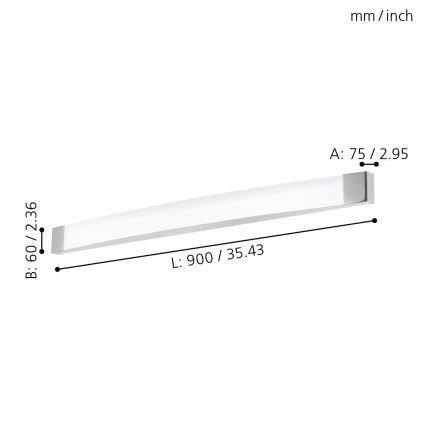 Eglo - LED Kopalniška stenska svetilka LED/24W/230V IP44