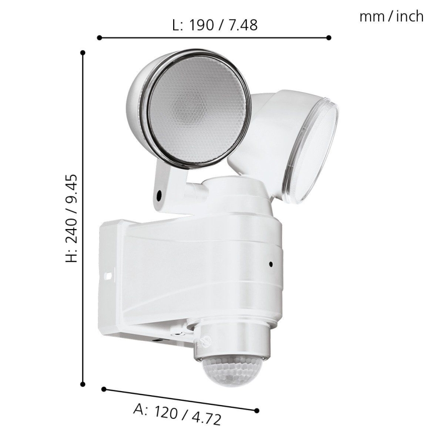 Eglo - LED Zunanja svetilka s senzorjem 2xLED/4W/4xLR1 IP44