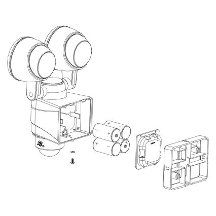 Eglo - LED Zunanja svetilka s senzorjem 2xLED/4W/4xLR1IP44