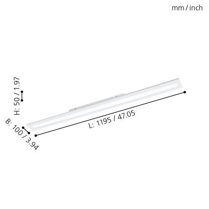 Eglo - LED Zatemnitveni panel LED/30W/230V + daljinski upravljalnik