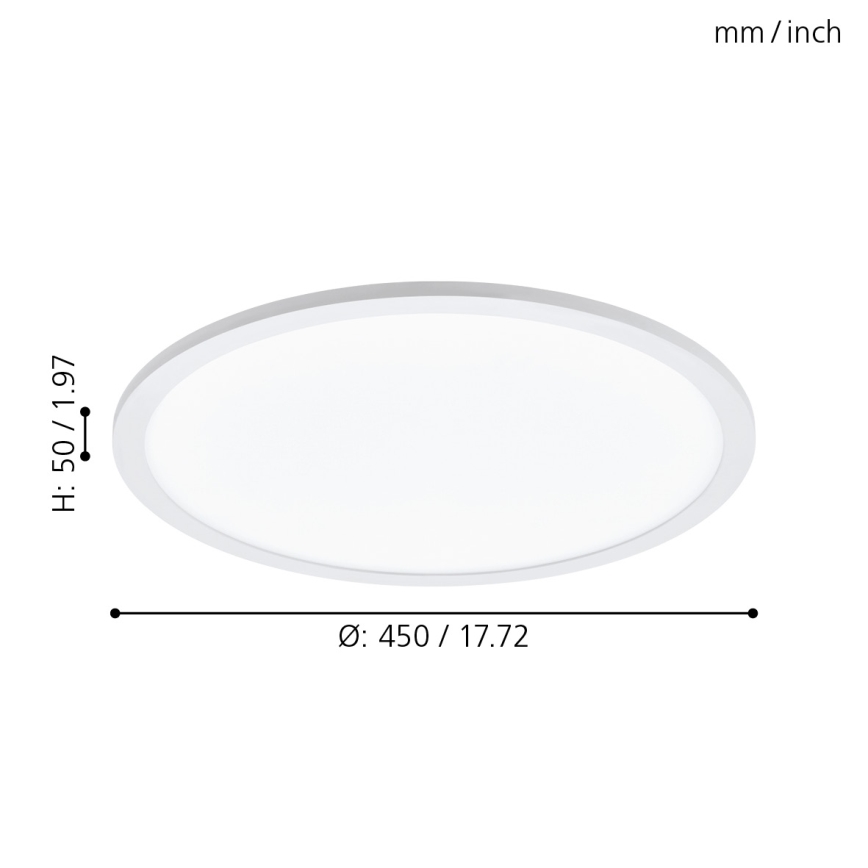 Eglo - LED Zatemnitvena stropna svetilka LED/19,5W/230V + Daljinski upravljalnik