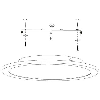Eglo - LED Zatemnitvena stropna svetilka LED/19,5W/230V + Daljinski upravljalnik
