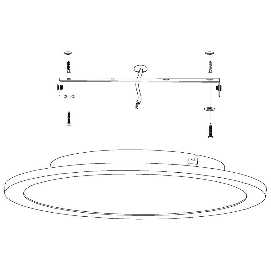 Eglo - LED Zatemnitvena stropna svetilka LED/19,5W/230V + Daljinski upravljalnik