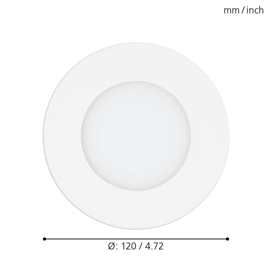 Eglo - LED Zatemnitvena vgradna svetilka LED/5W/230V + Daljinski upravljalnik