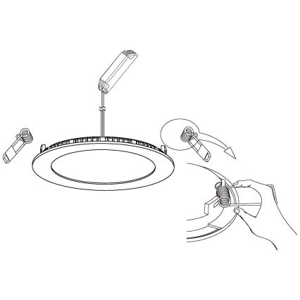 Eglo - LED Zatemnitvena vgradna svetilka LED/5W/230V + Daljinski upravljalnik