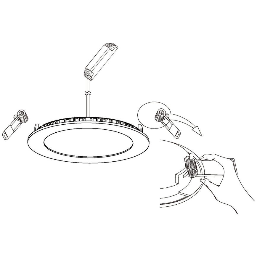Eglo - LED Zatemnitvena vgradna svetilka LED/5W/230V + Daljinski upravljalnik
