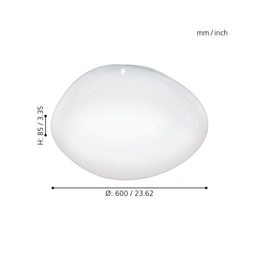 Eglo - LED Zatemnitvena stropna svetilka LED/36W/230V + Daljinski upravljalnik