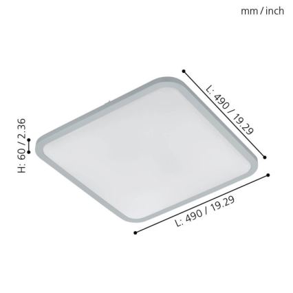 Eglo 98258 - LED zatemnjevalna stropna svetilka COGOLETO LED/30W/230V + daljinski upravljalnik