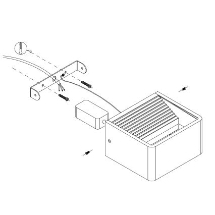 Eglo - LED Zunanja stenska svetilka LED/6W/230V IP55